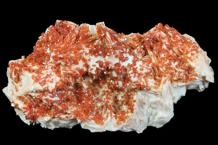 Ruby Red Vanadinite Crystals on Pink Barite - Morocco #82375
